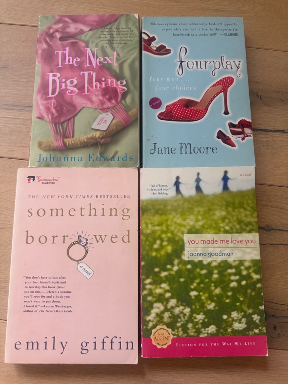 4 Book Fiction Lot Paperbacks Novel Romance Love